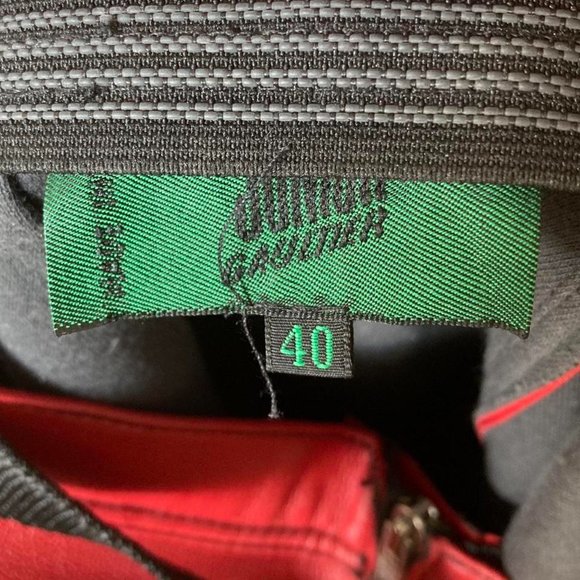 junior gaultier futuristic red pleather zipper pants size 40 - Picture 4 of 4